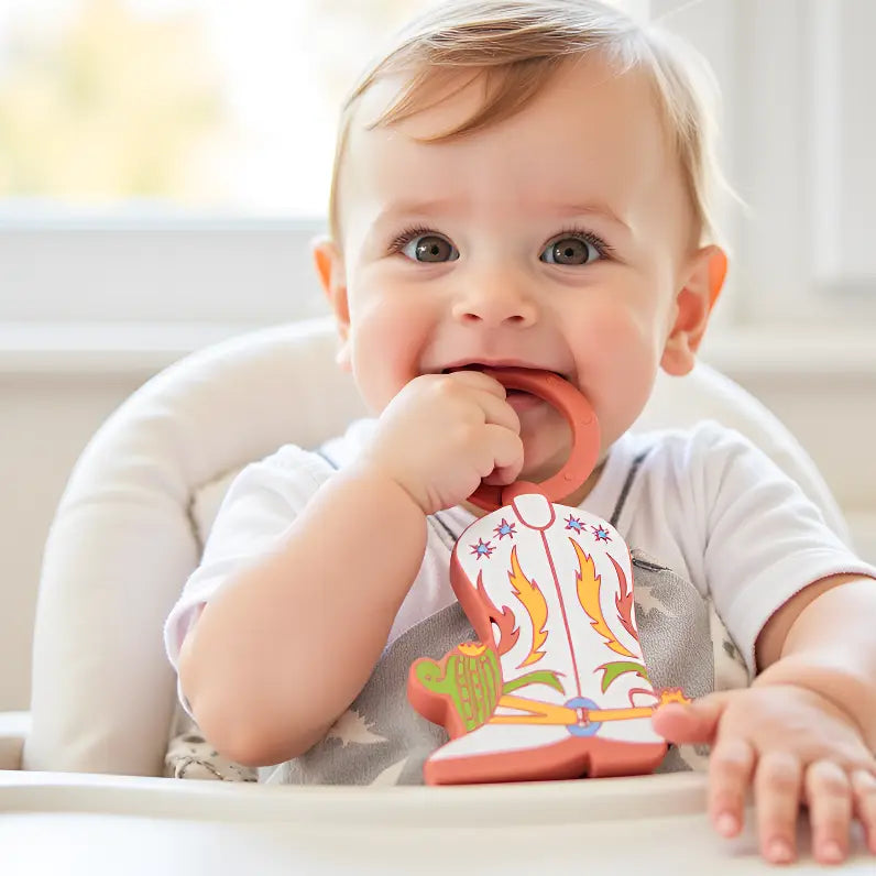 Western Cowboy Boot Baby Teether