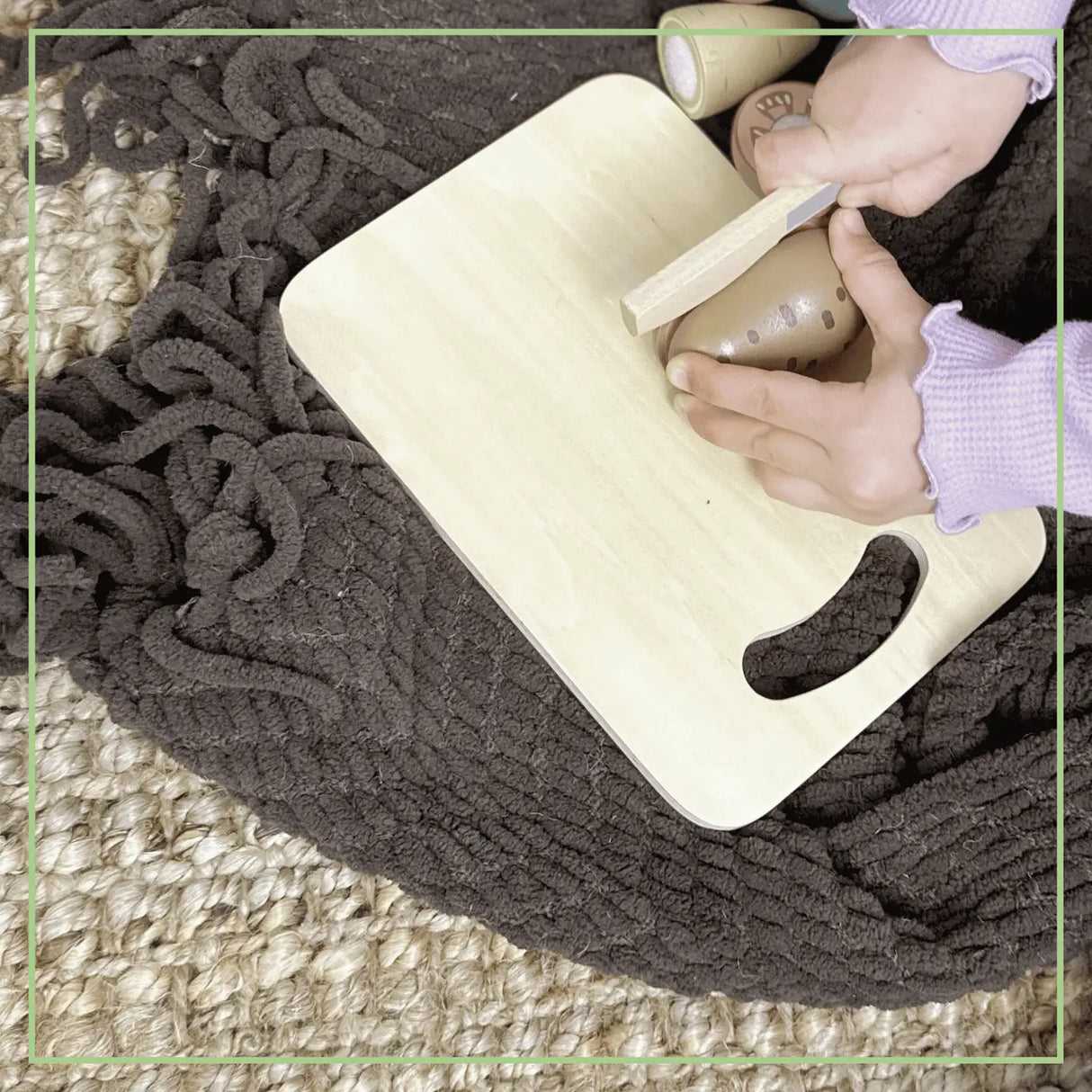 First Kitchen Play Set - Wooden Vegetable Cutting Montessori Toy