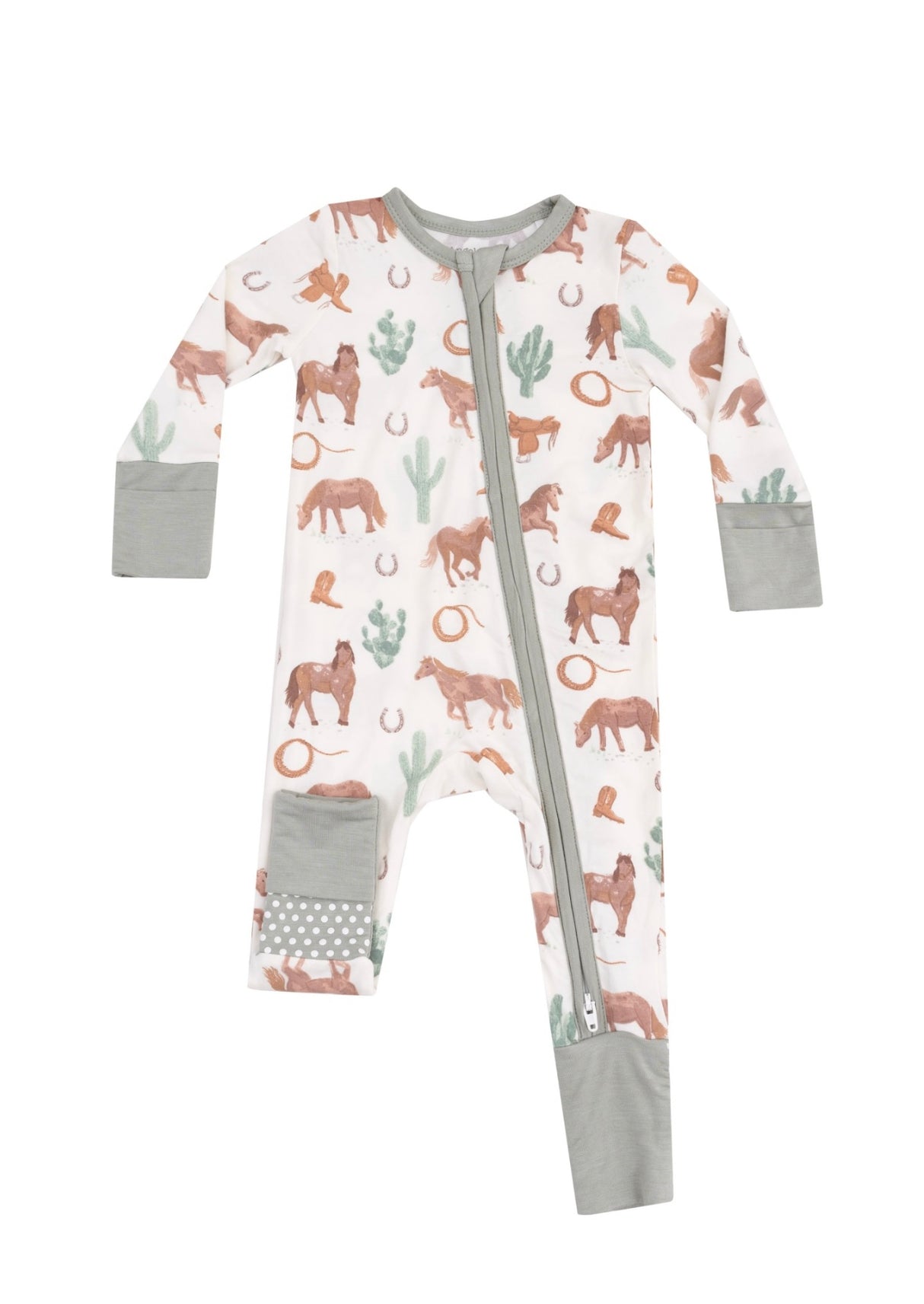 Western Horses 2-Way Zipper PJ’s