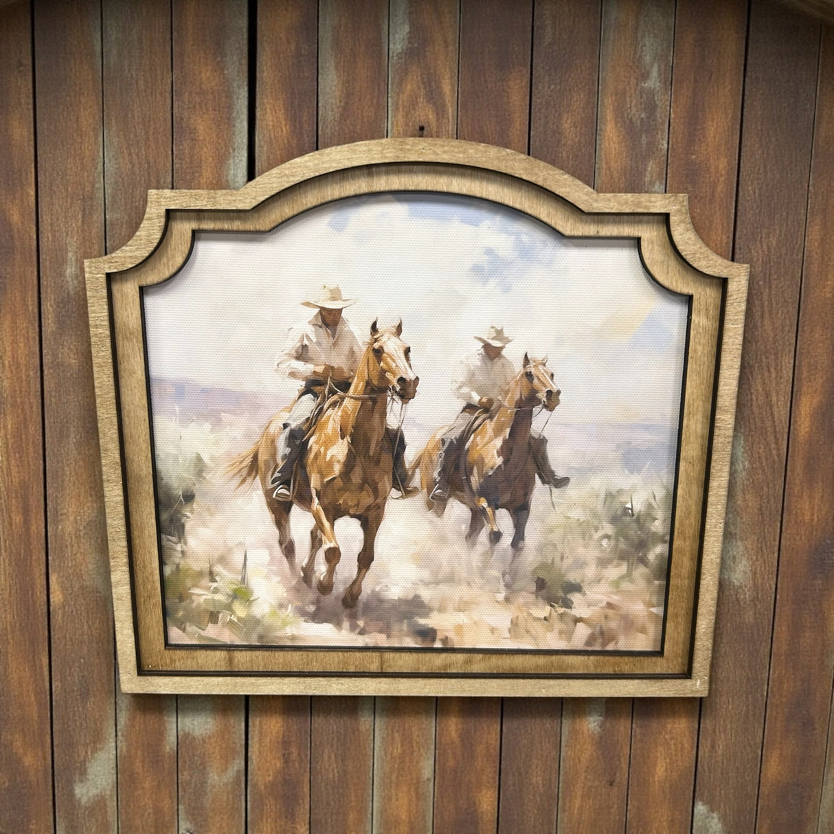 Cowboys Ride Canvas Photo