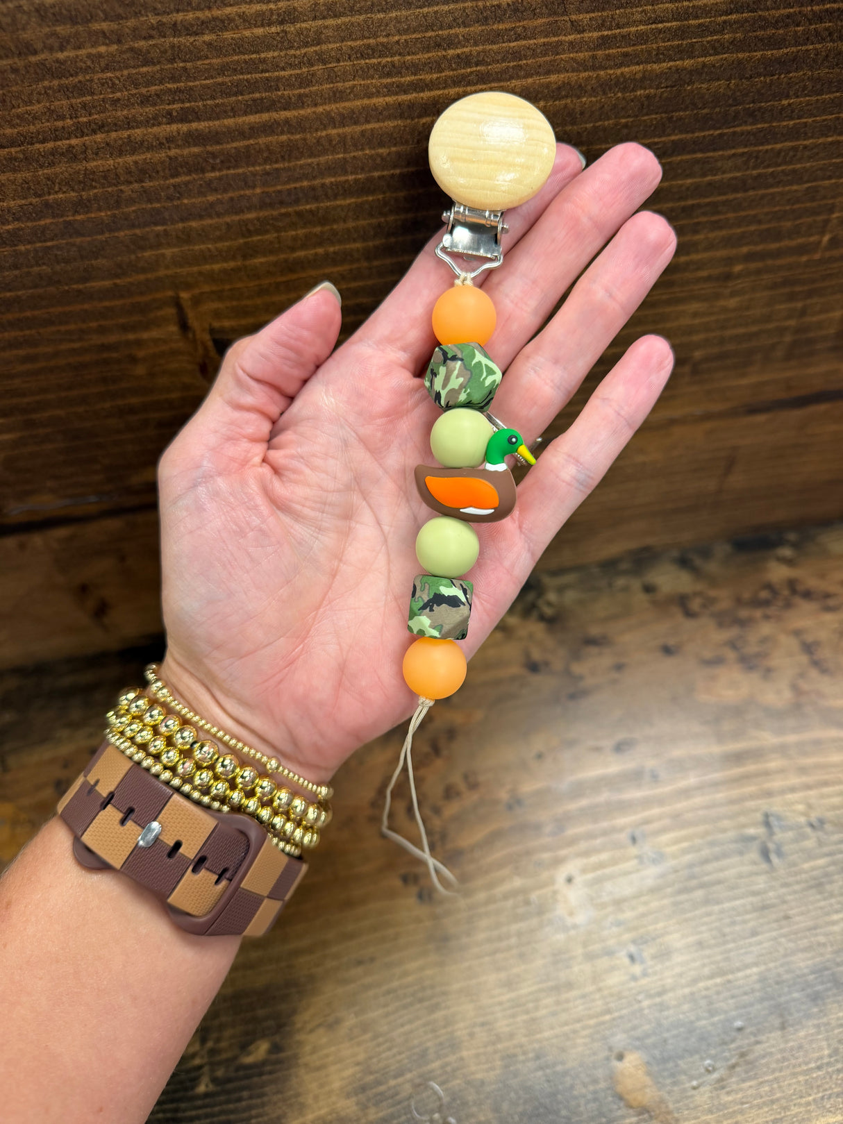 Glow in the Dark Mallard Paci Clip