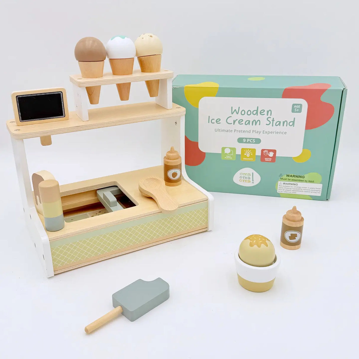 Ice Cream Shop Set - Wooden Montessori Toy