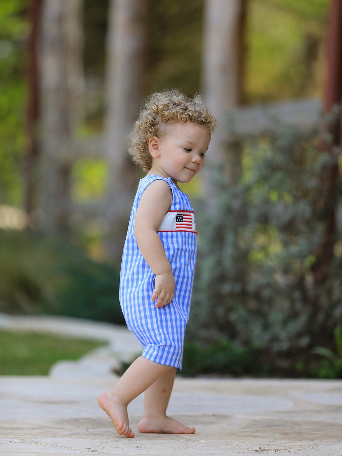 4th of July Flag Smocked Jon Jon