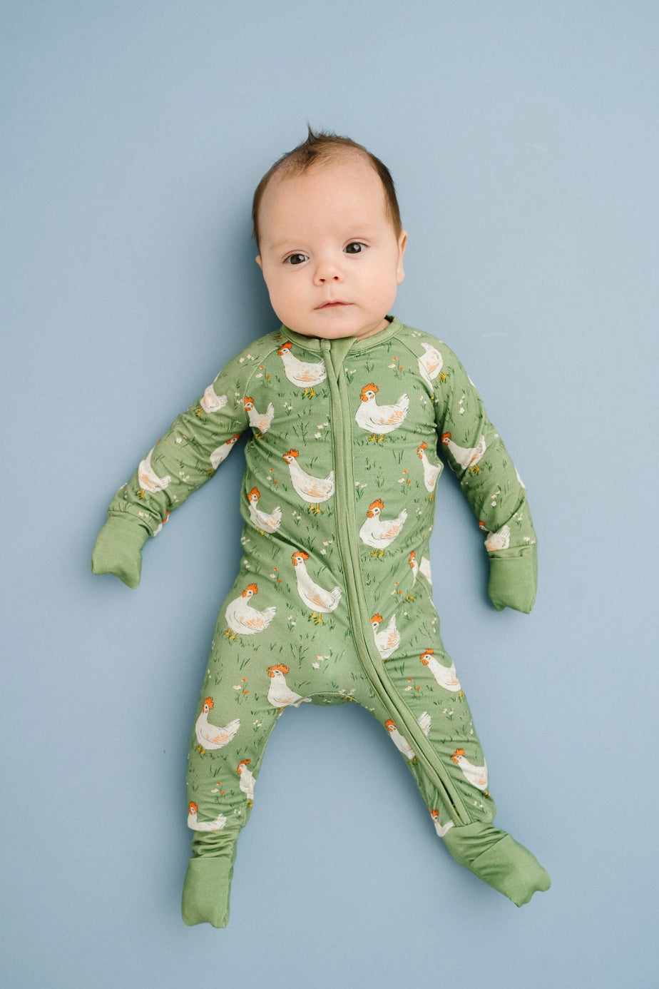 Spring Chicken Bamboo Zipper PJ’s