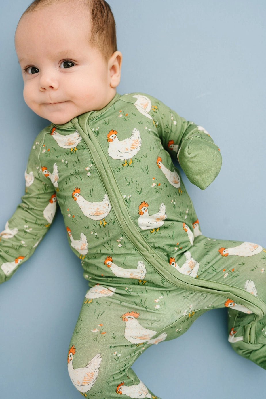 Spring Chicken Bamboo Zipper PJ’s