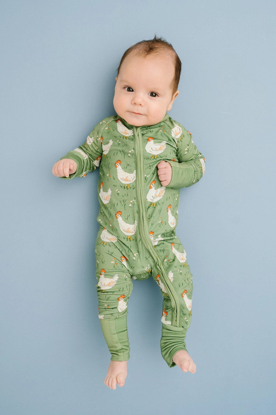 Spring Chicken Bamboo Zipper PJ’s