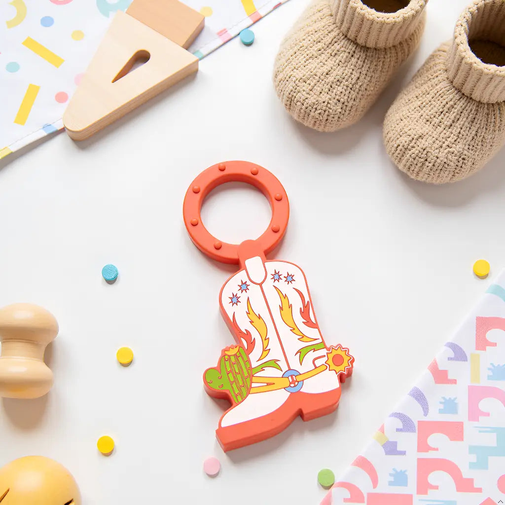 Western Cowboy Boot Baby Teether