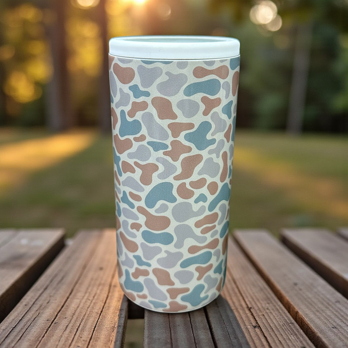 Camo Tall Insulated Can Cooler