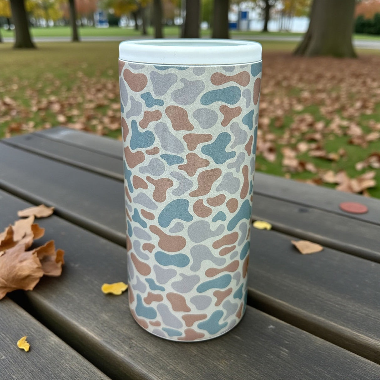 Camo Tall Insulated Can Cooler