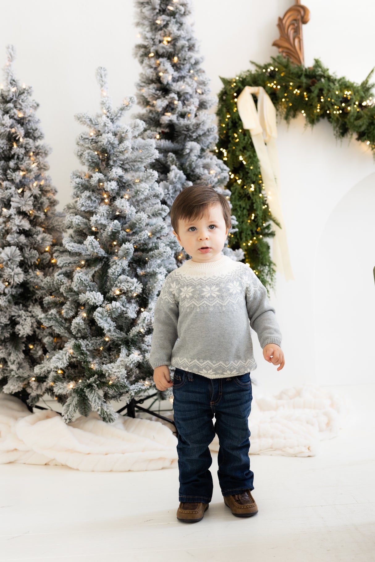 Grey Snowflake Sweater