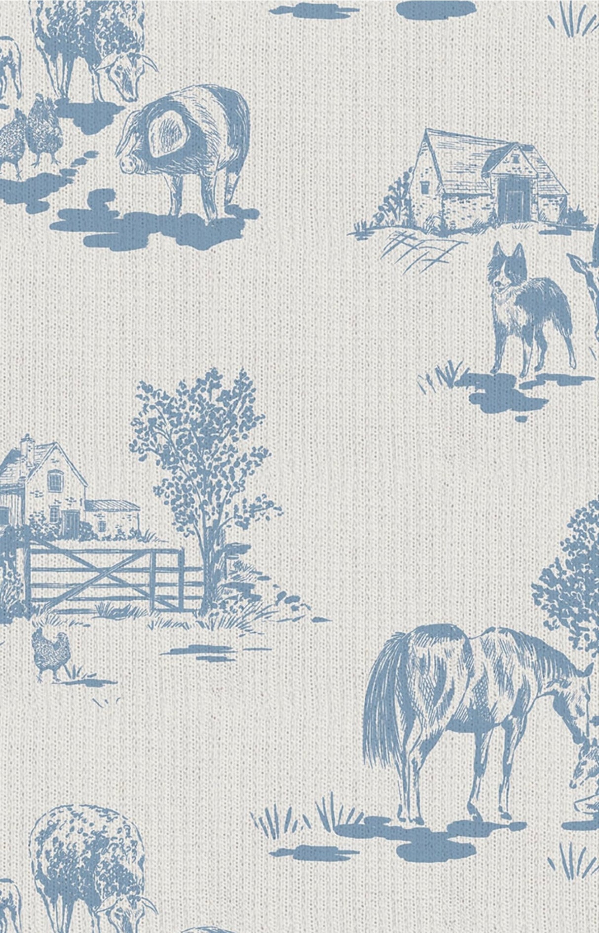 Blue Farm Toile Ribbed Bamboo Sleep Sack