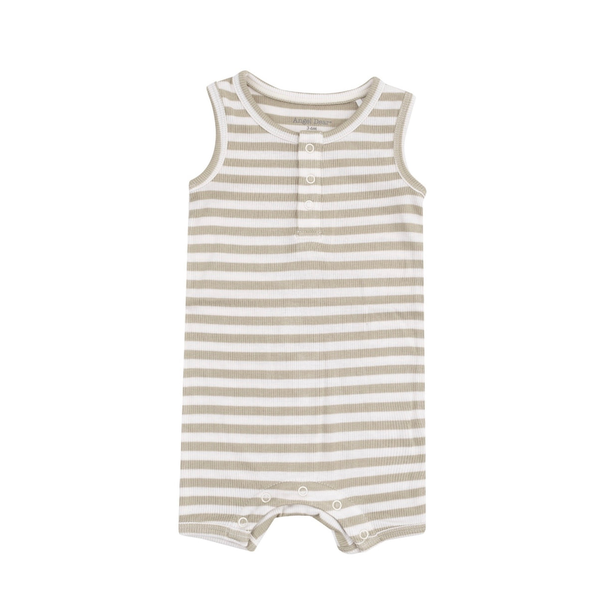 Sage Stripe Neutral Shortie Romper