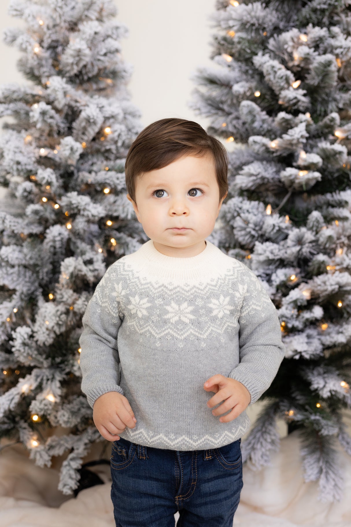 Grey Snowflake Sweater