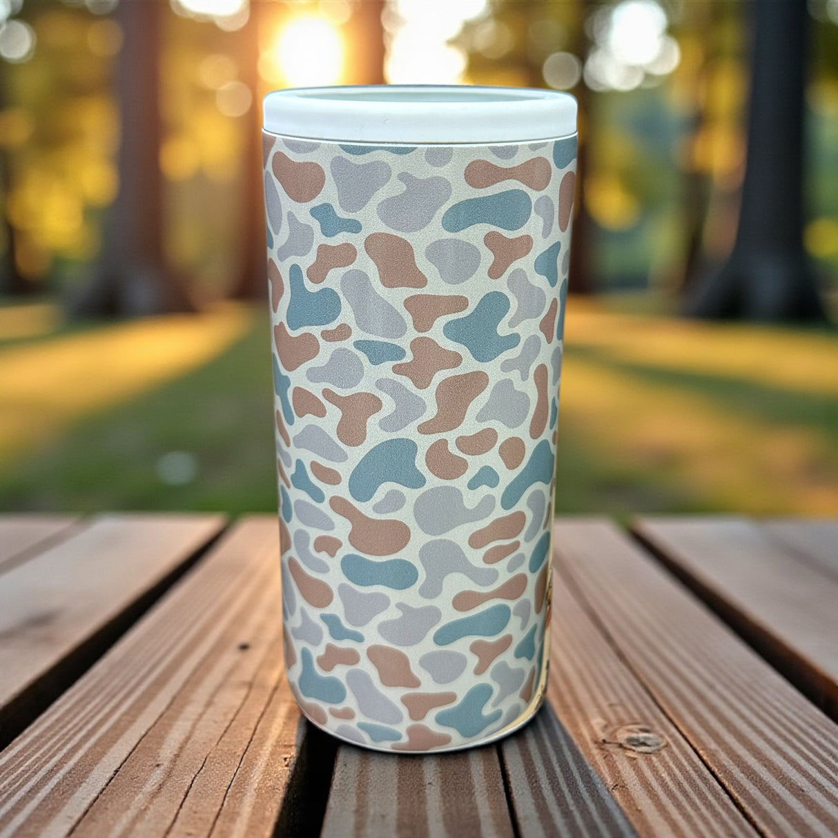 Camo Tall Insulated Can Cooler