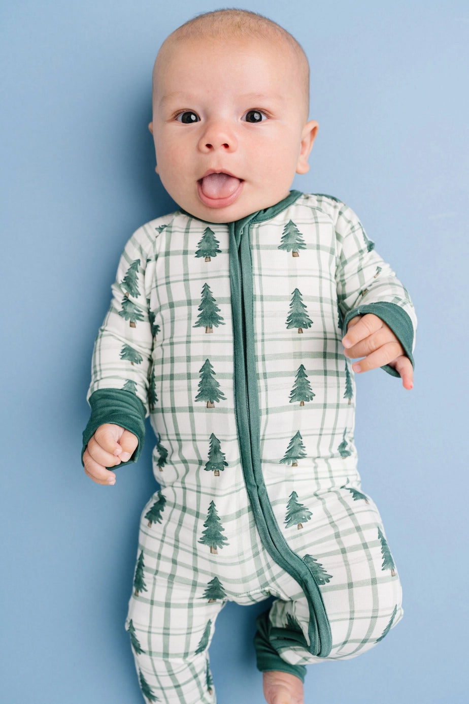Plaid Tree Farm Bamboo Zipper PJ’s