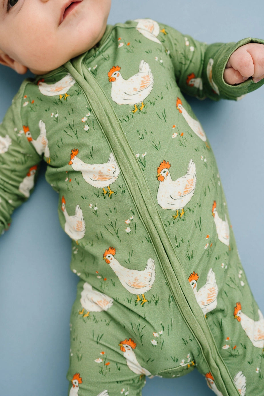 Spring Chicken Bamboo Zipper PJ’s