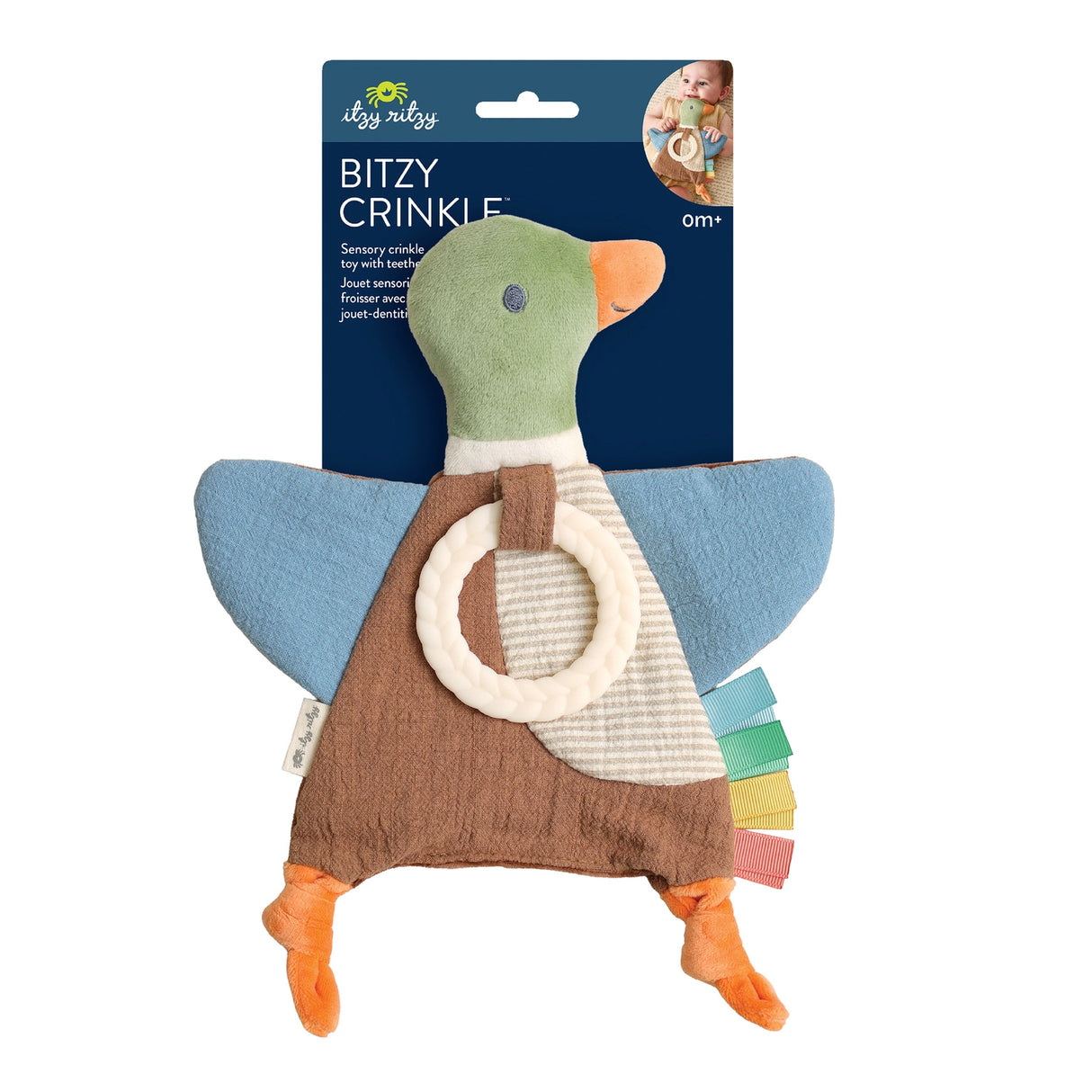Mallard Duck Itzy Friends Crinkle Lovey