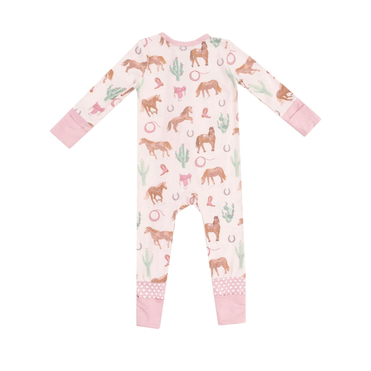 Pink Western Horses 2-Way Zipper PJ’s