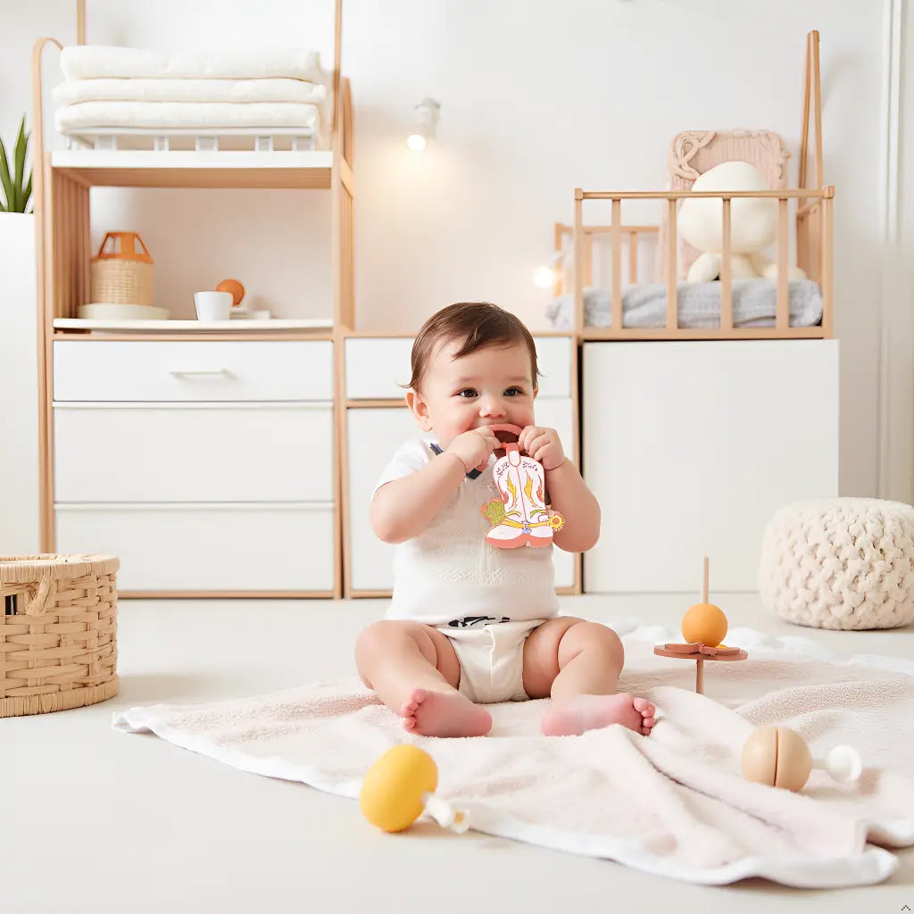 Western Cowboy Boot Baby Teether