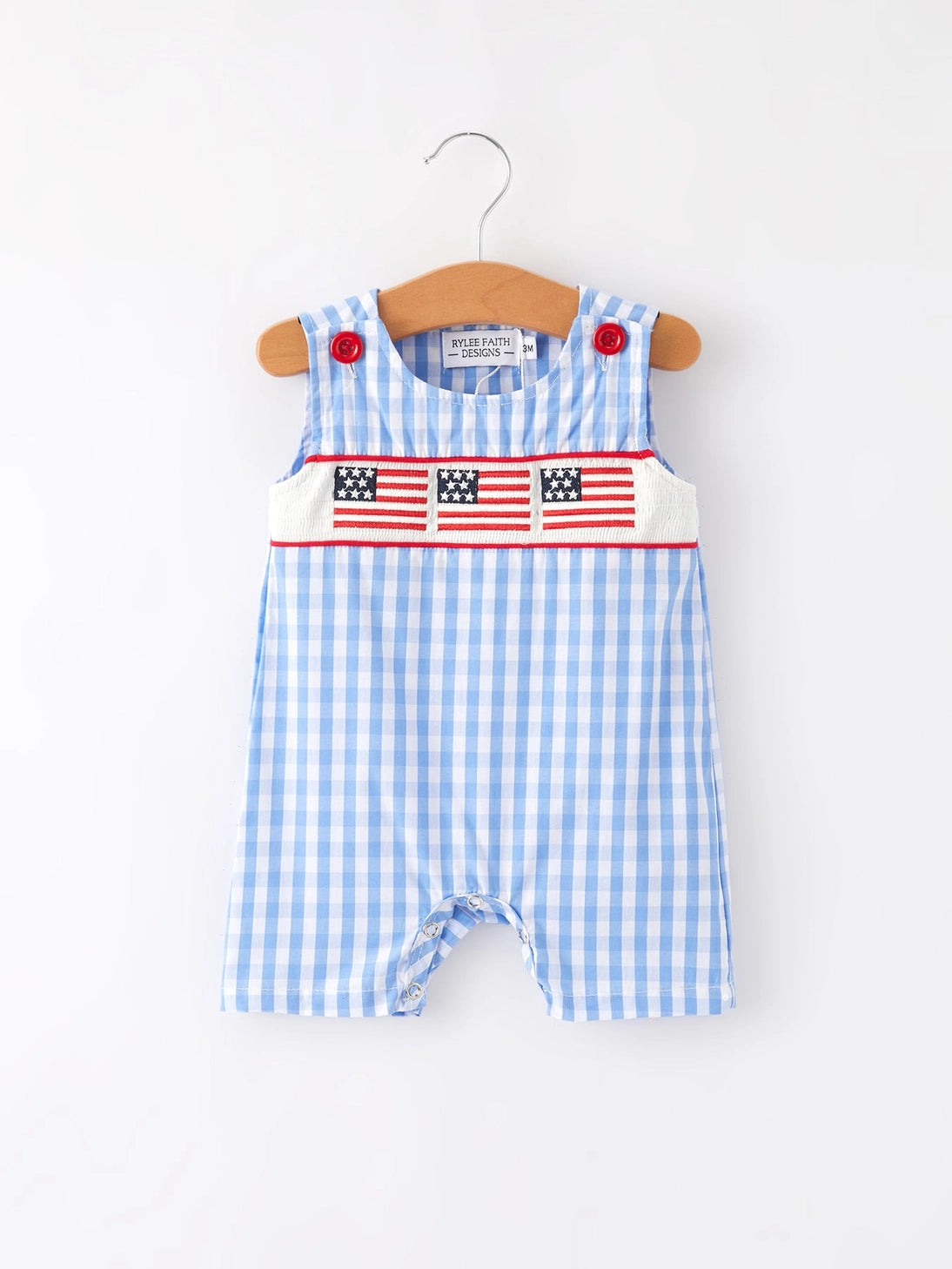 4th of July Flag Smocked Jon Jon