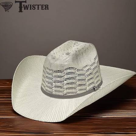 Adult Twister Bangora Grey Band Cowboy Hat
