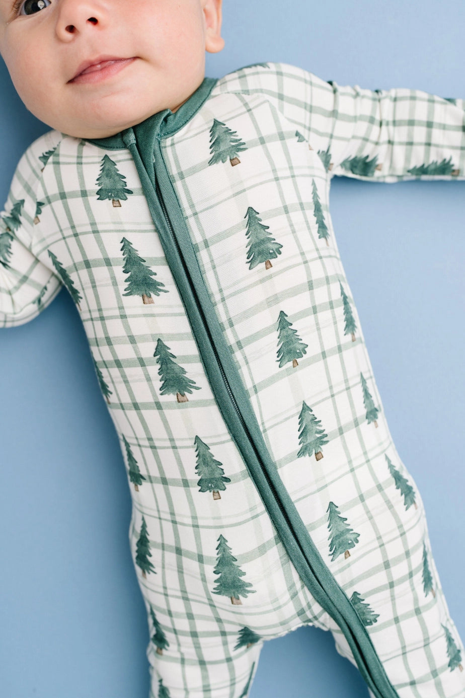 Plaid Tree Farm Bamboo Zipper PJ’s