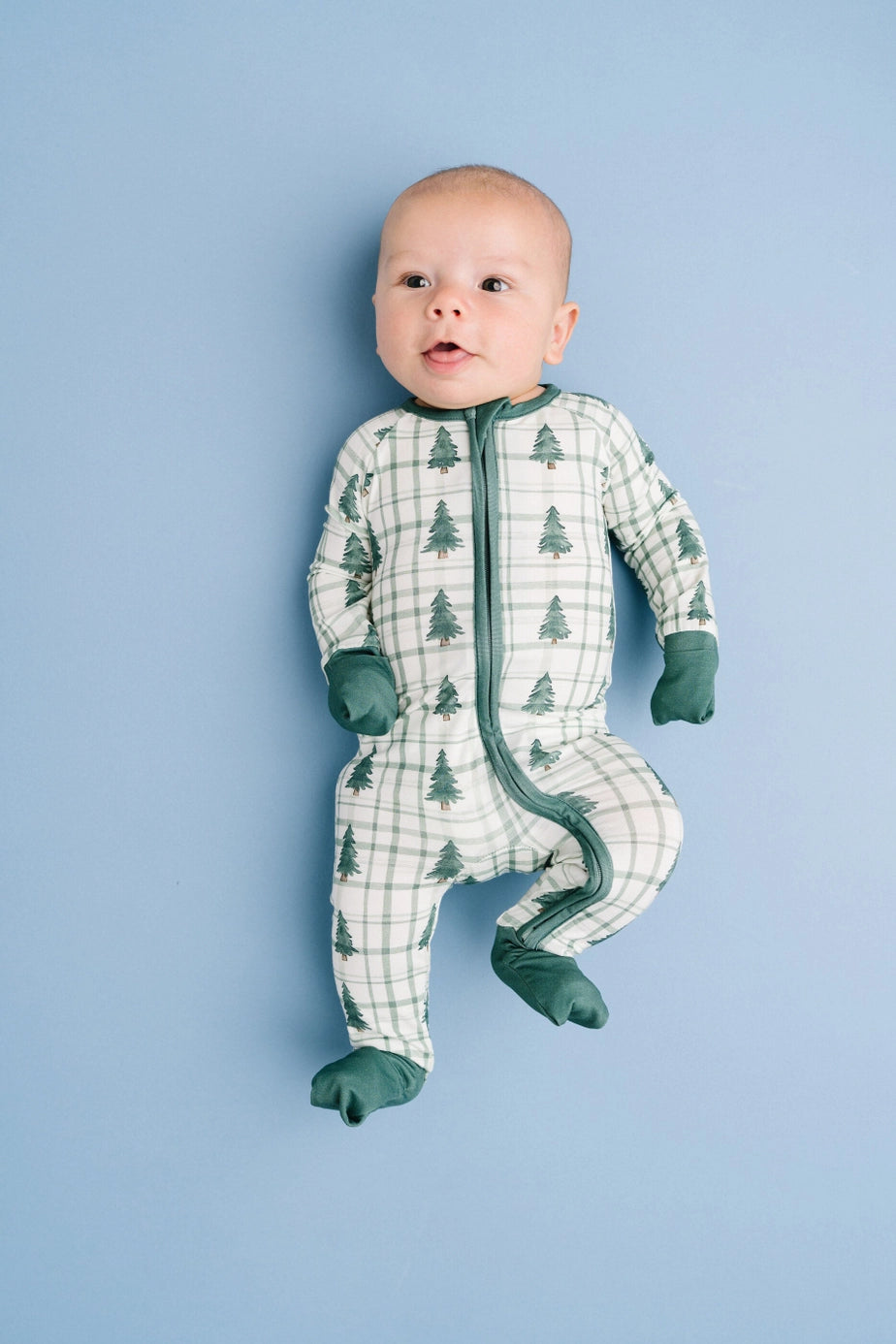 Plaid Tree Farm Bamboo Zipper PJ’s