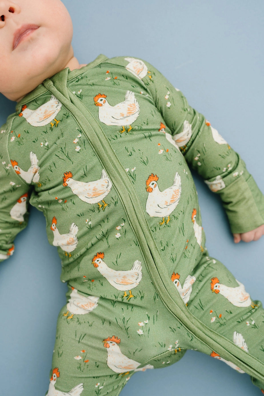 Spring Chicken Bamboo Zipper PJ’s