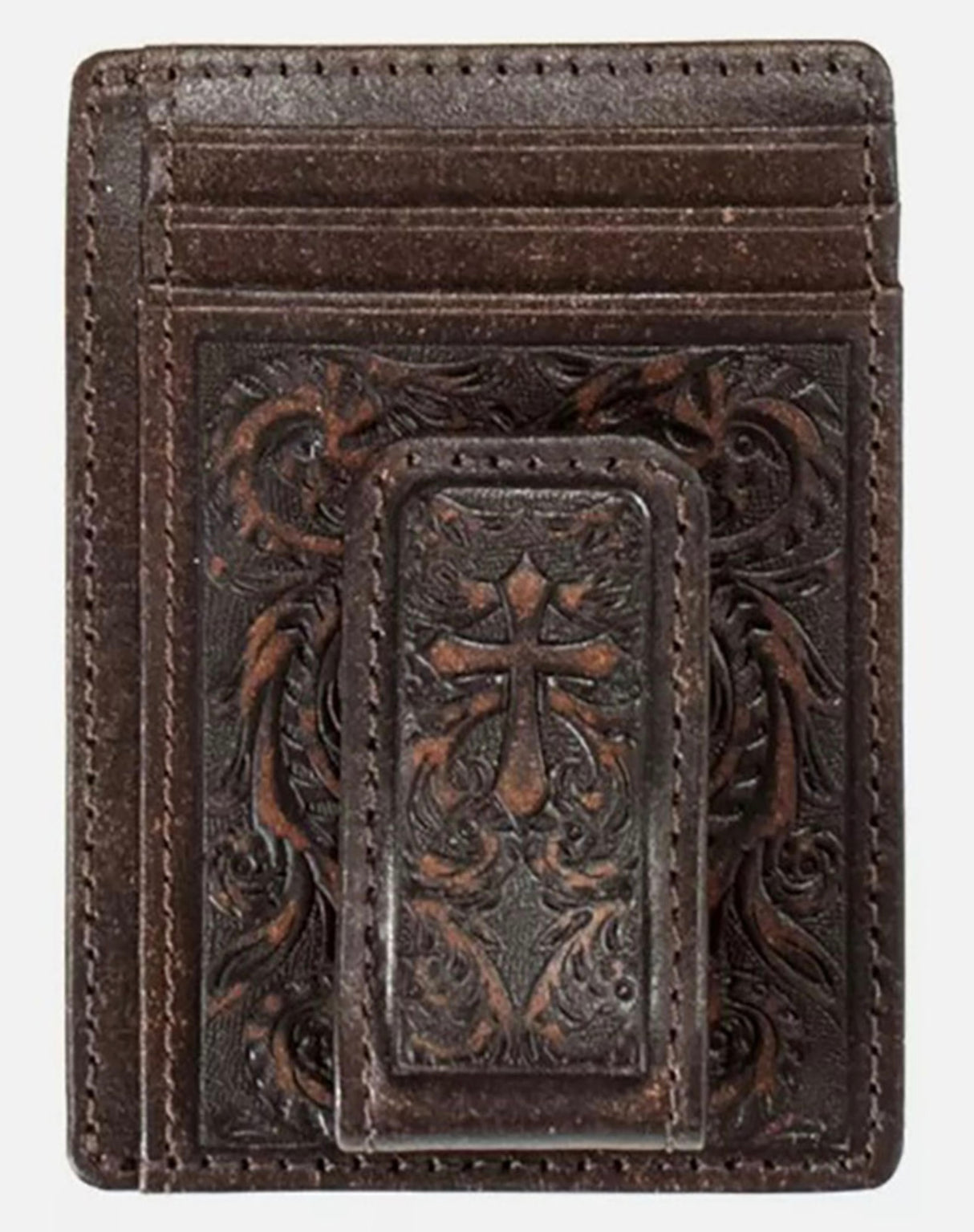 Nocona Money Clip Scroll Cross MB