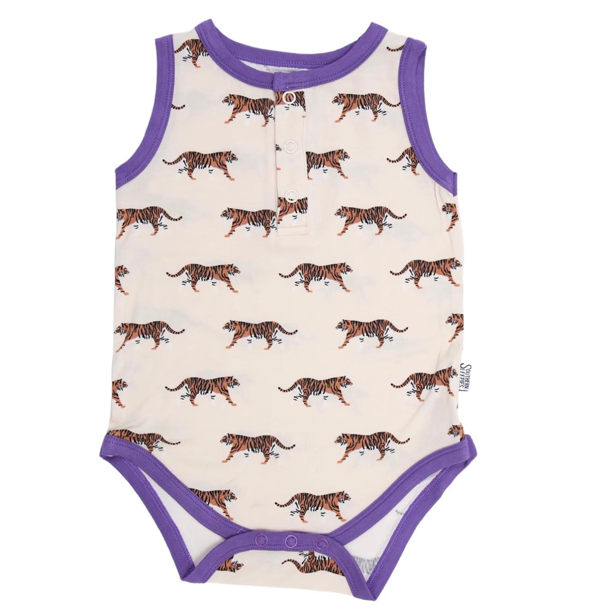 Geaux Tigers Henley Onesie