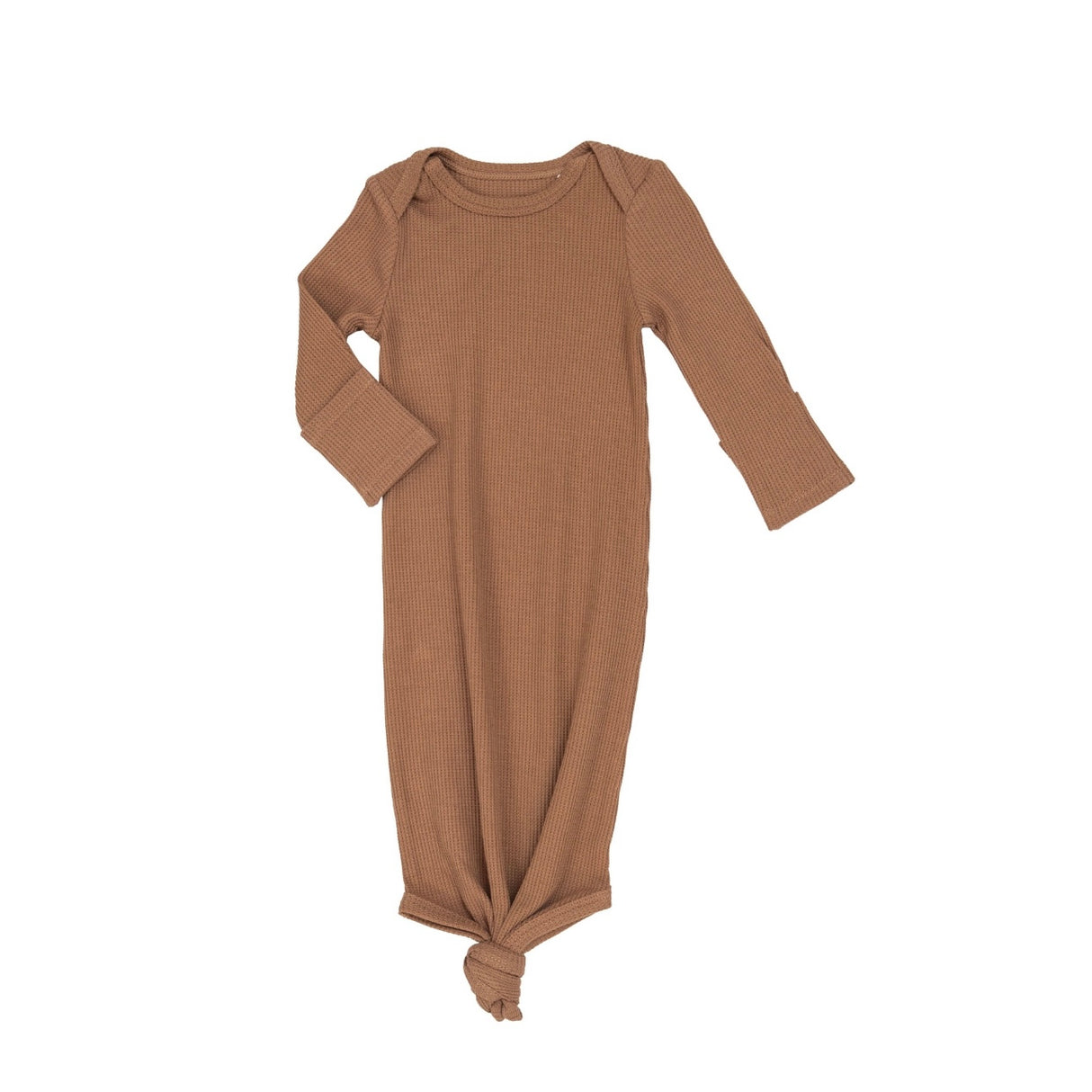 Pecan Brown Waffle Cone Knotted Gown + Hat