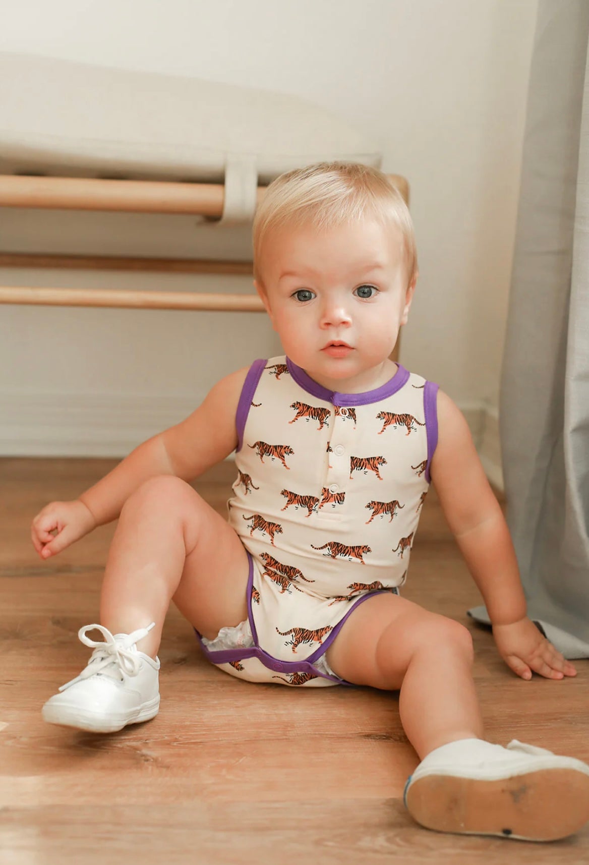 Geaux Tigers Henley Onesie