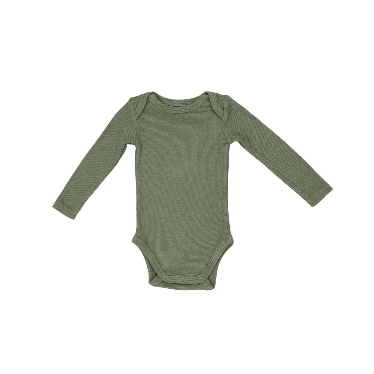 Oil Green Ribbed Bamboo Bodysuit