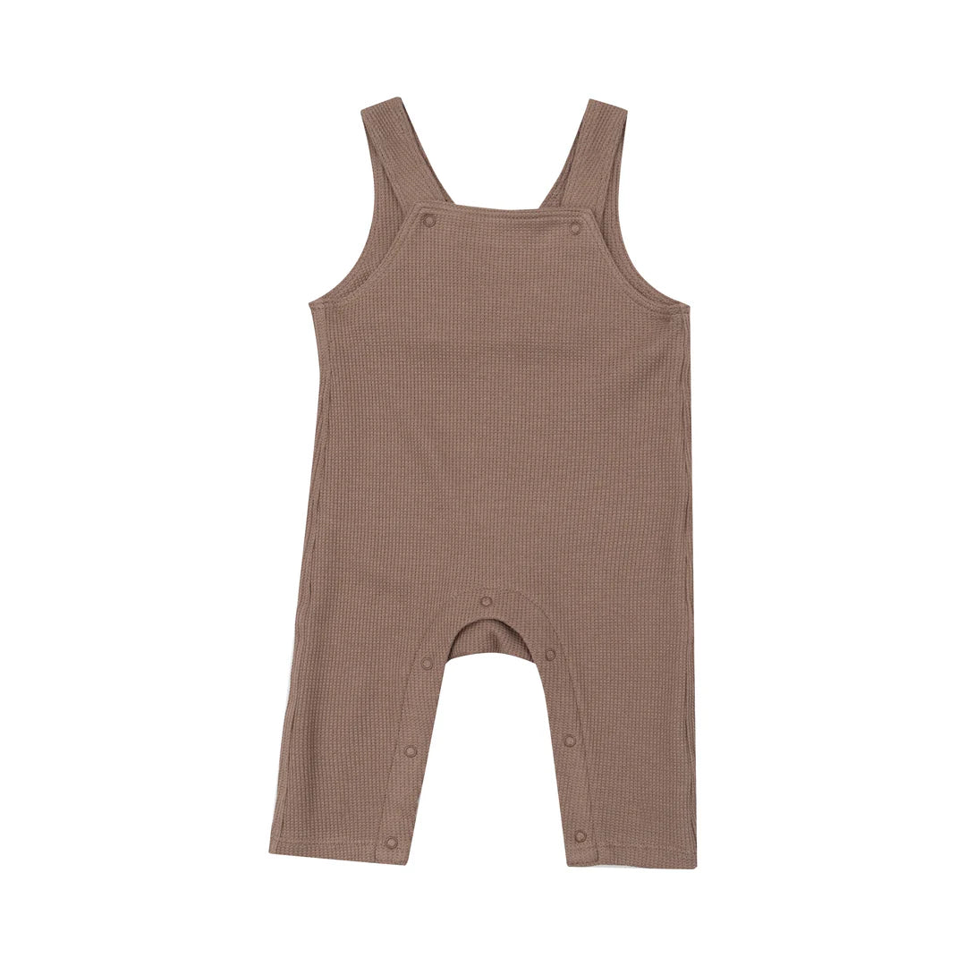Thermal Waffle Bamboo Overalls - Sinopia Fresco