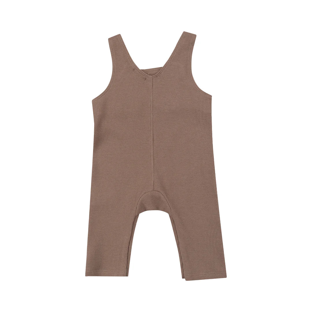 Thermal Waffle Bamboo Overalls - Sinopia Fresco