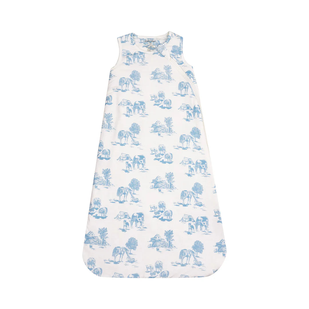 Blue Farm Toile Ribbed Bamboo Sleep Sack