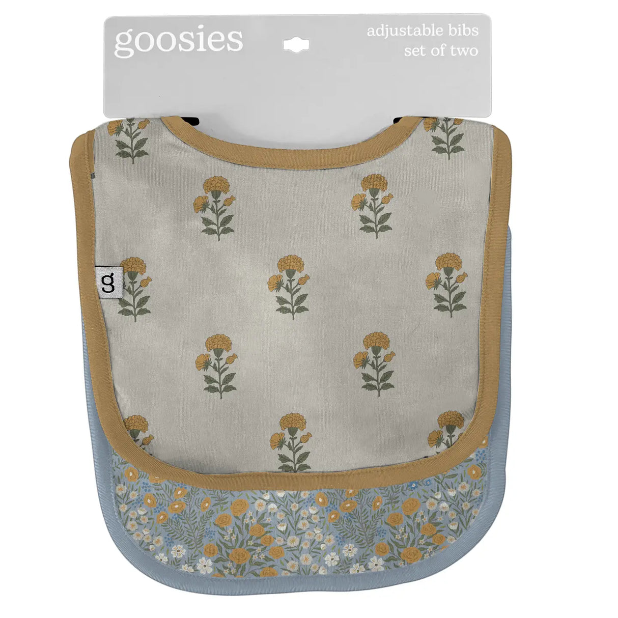 Marigolds & Wildflowers Bamboo Bib Set