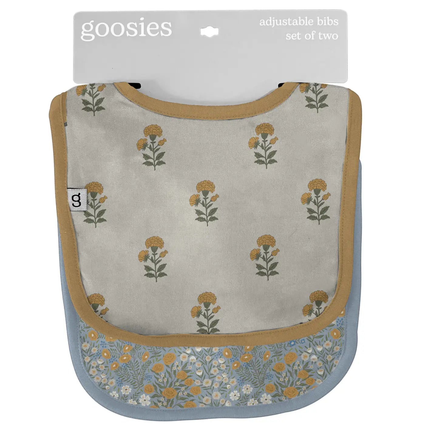 Marigolds & Wildflowers Bamboo Bib Set