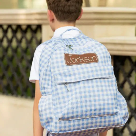 Blue Gingham Backpack - PREORDER