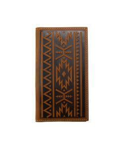 Southwest Embossed Medium Brown Rodeo Wallet