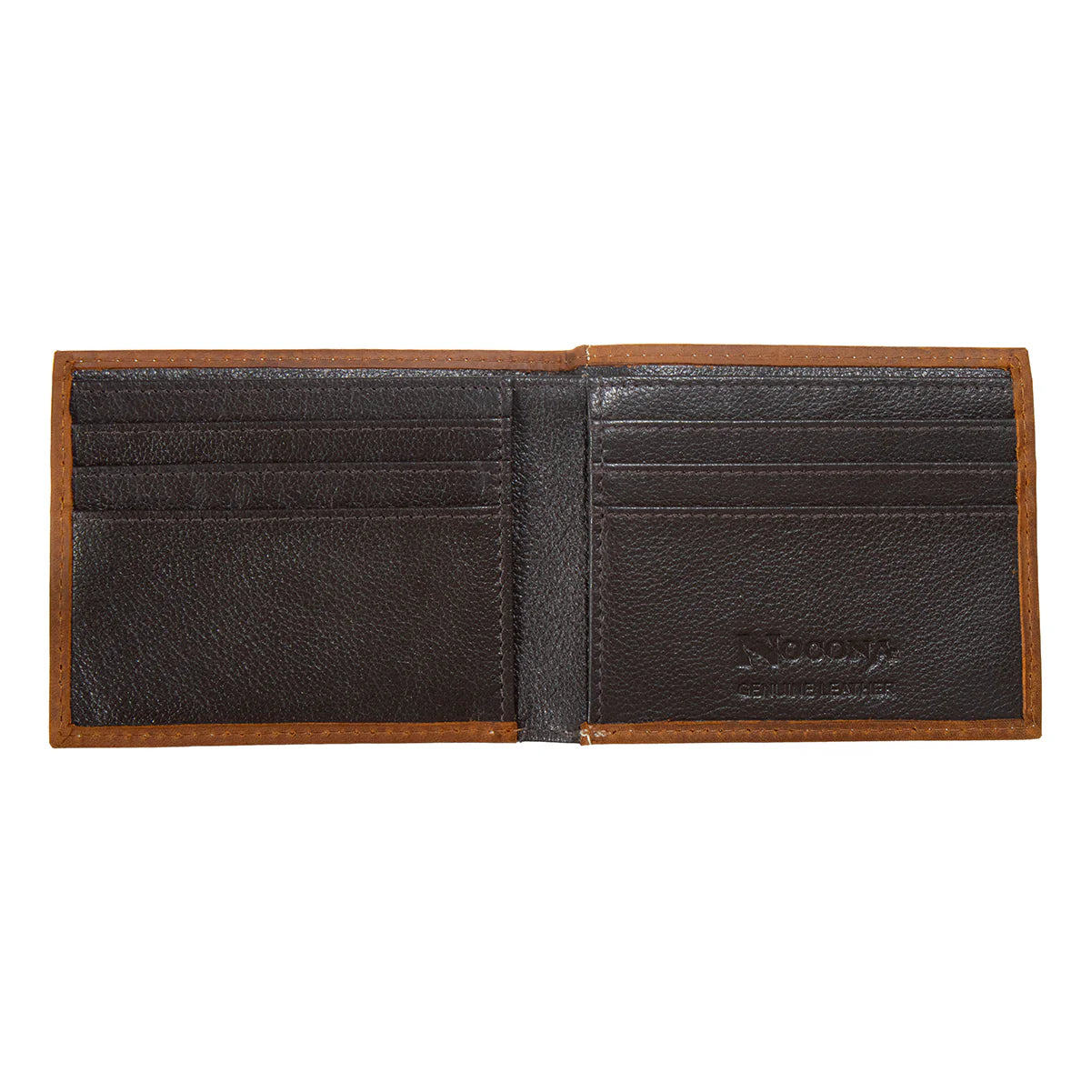 Southwest Embossed Medium Brown Bi-Fold Wallet