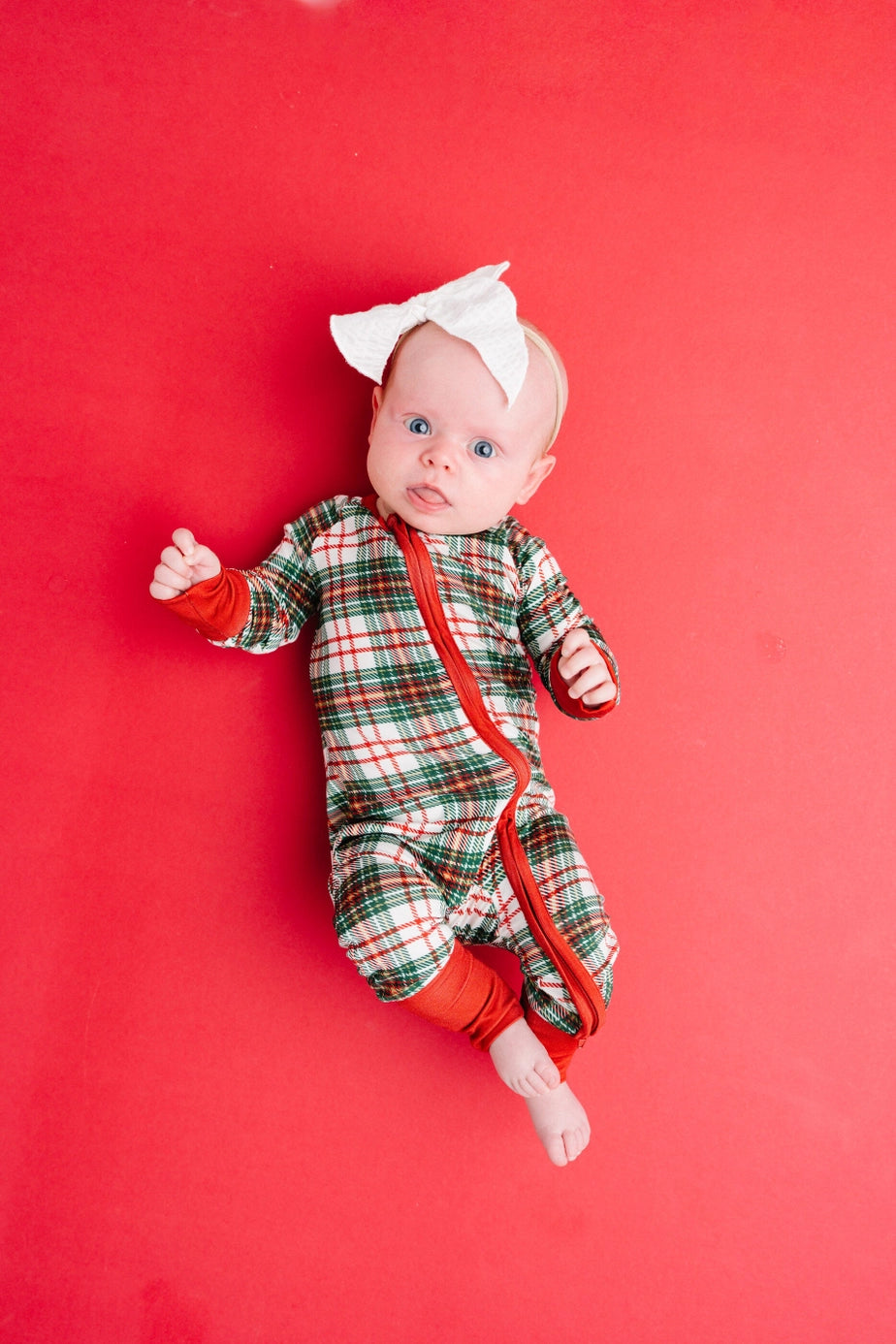 Christmas Plaid Bamboo Zipper PJ’s