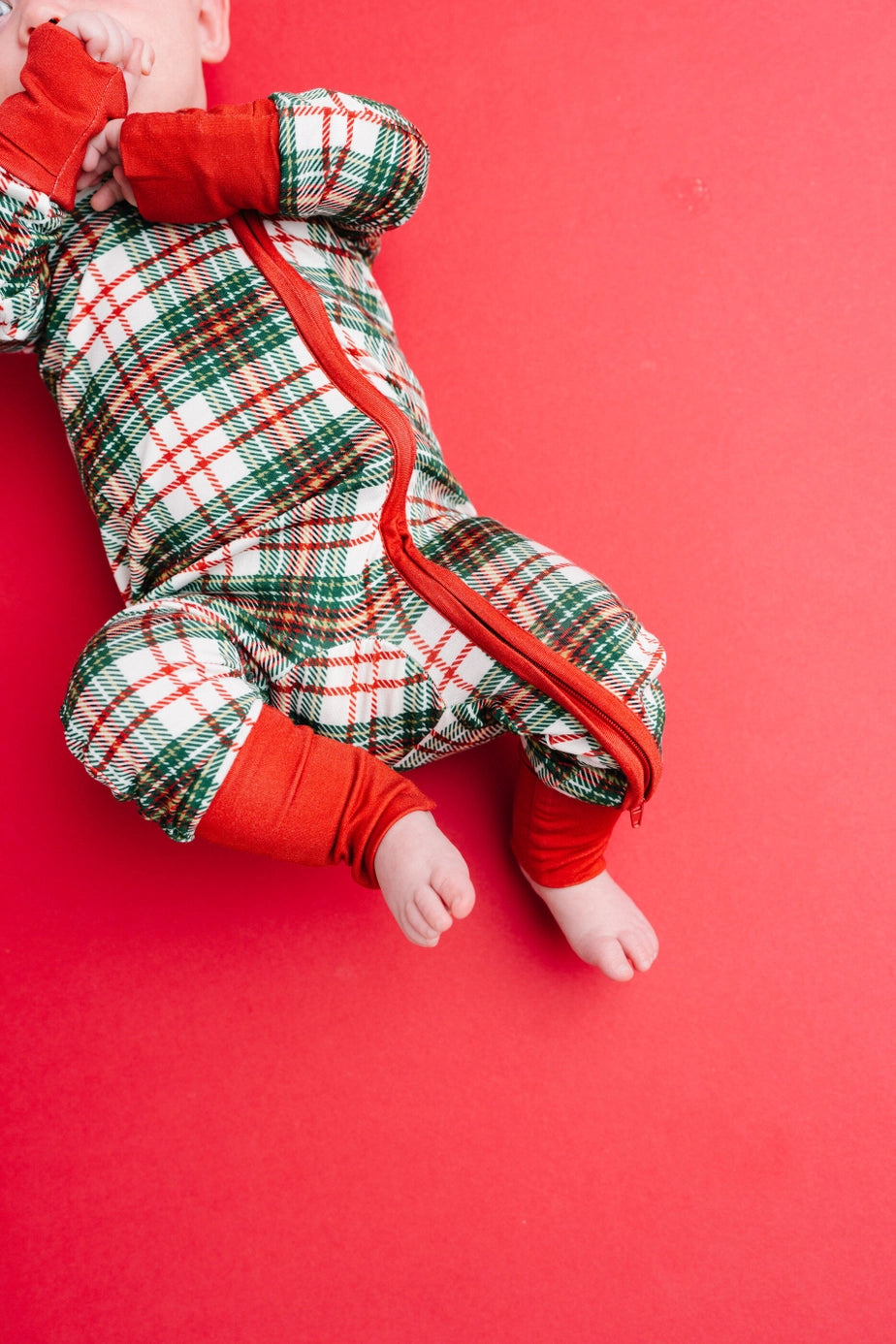 Christmas Plaid Bamboo Zipper PJ’s