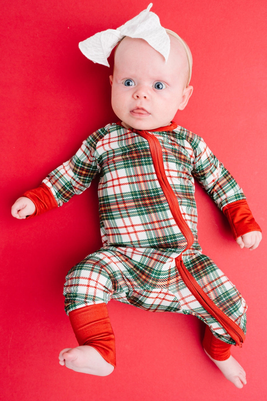 Christmas Plaid Bamboo Zipper PJ’s