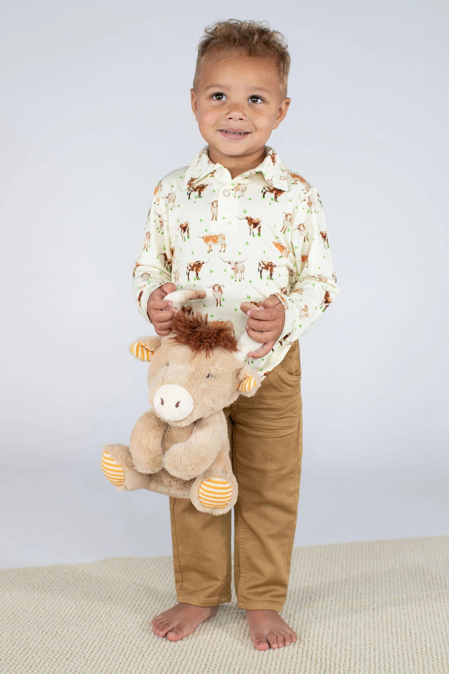 Longhorn Bamboo L/S Polo