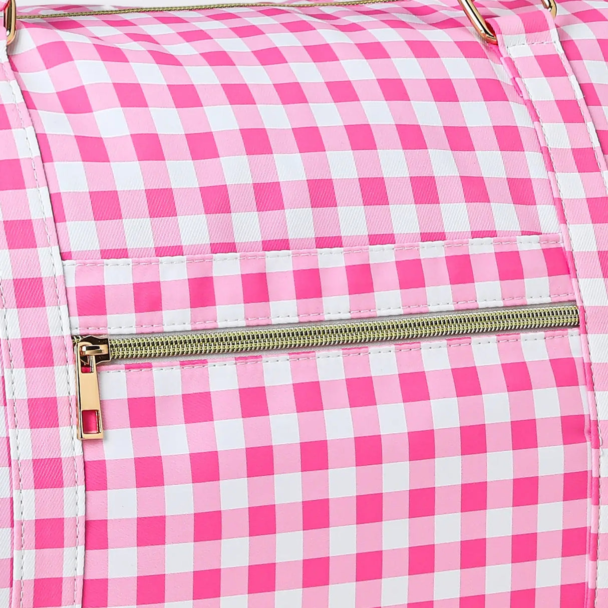 Pink Ruffle Gingham Duffle Bag