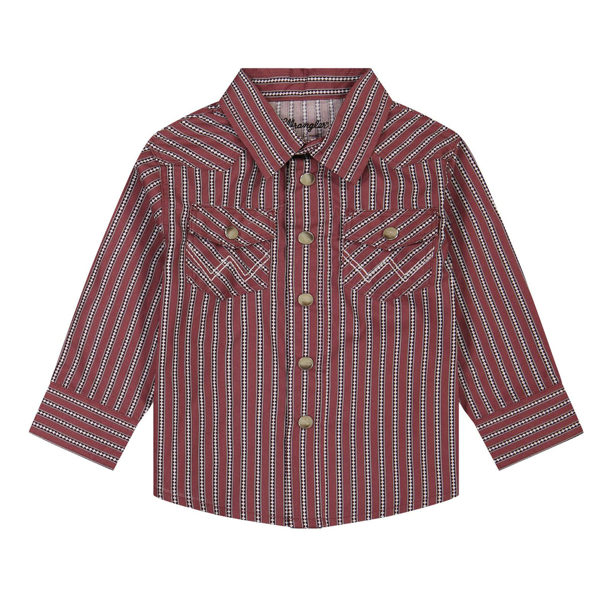 Wrangler Infant Shirt: Brick Diamond