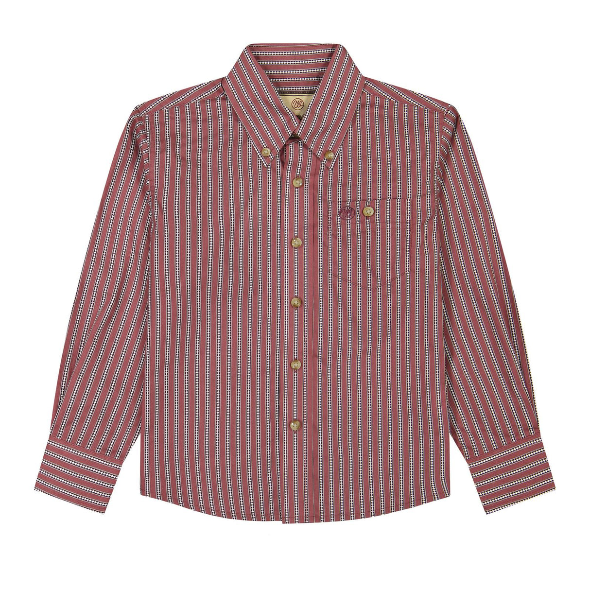 Wrangler Boys Classic Long Sleeve: Brick Diamond