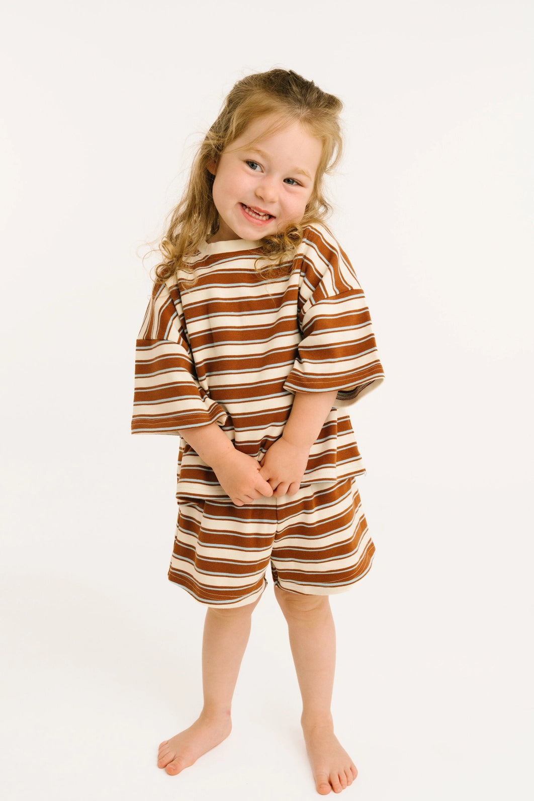 Toffee Stripe Slouchy Set