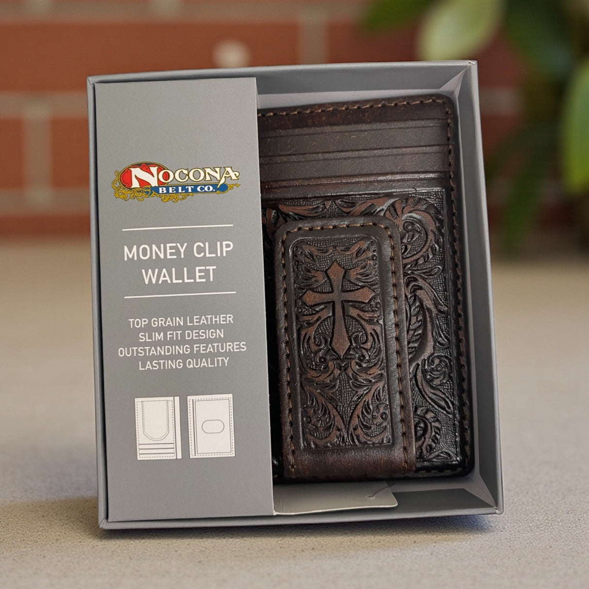 Nocona Money Clip Scroll Cross MB